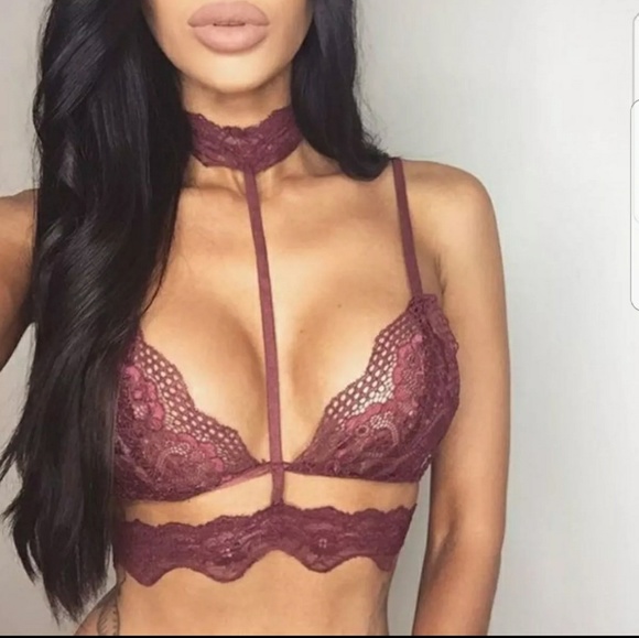 Other - NWOT Lace Choker Sheer Bralette